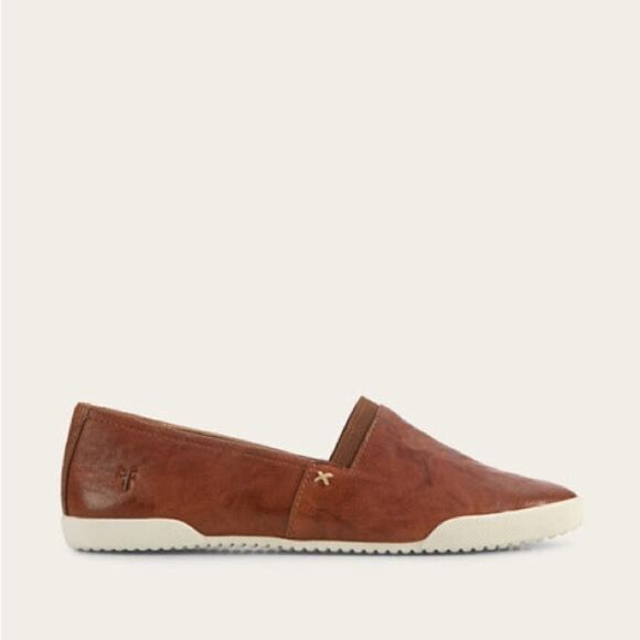 Frye MELANIE SLIP ON sneaker Cognac size 9 leather - Picture 3 of 14